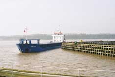 MV Katja Approaching the Entrance