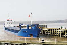 MV Katja Between the Piers